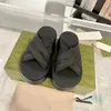 2023-Platform slide sandal women's Black padded nylon slipper rubber sole Mid-heel sandals luxury designer Multicolor fashion Beach