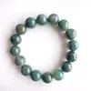 Strand Natural Aquatic Agate Beads Moss Agates Onyx Bracelet 12MM Gift For Sir With Exquisite Box