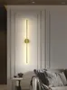 Wall Lamp Nordic Minimalist Led Long Strip Gold Lustre Art Decor Home Indoor Lighting Corridor Background Bathroom Studio Cafe