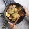 Ciotole Creative Noodle Bowl Cooking Stoviglie Home Black Personality Vintage Ceramic Large Soup Ramen