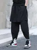 Herrbyxor pfnw kjol och byxor för mörkkläder asymmetriska frisör japansk stil mode techwear cross-pants 12a3172