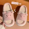 2023 Cartoon Cute Anime Women Slippers Linen Pig Slippers Four Seasons inomhus Hem Sandaler för kvinnor Fun Shoes New L230704