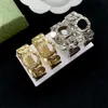 Designer Simple Earndrops Chic Charm Designer Guldörhängen Flashy Jewelry Stylish Jewelry Head Dress With Box Package