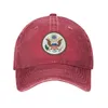 Top Caps Punk Unisex Pamuk Amerika Birleşik Devletleri'nin Büyük Mührü USA Flag Bahsumu Kapağı Yetişkin Ayarlanabilir Baba Şapkası Erkek Kadın Güneş Koruma