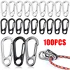 Chaveiros Lanyards 100 pçs Fechos lagosta Chaveiro Mini mosquetões Acampamento ao ar livre Caminhadas Fivela Liga Mola Ganchos de pressão Clipes Chaveiros Ferramenta 230715