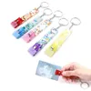 Porte-clés Longes ATM Extracteur de carte sans contact Porte-carte de débit en acrylique Convient pour les longs ongles Extracteur de carte Porte-clés avec Carrara 230715