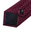 Papillon Seta Dot Tie per uomo 8cm Larghezza cravatta Pocket Square Gemelli Set Accessori da sposa per uomo Regalo Gravatas DiBanGu