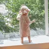 Fille Robes Robe Sans Manches Genou Longueur Pull Droit Solide Coton Régulier Mode Simple Doux Printemps Automne Enfants Filles