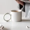 Muggar Creative Ceramic Big Ear Coffee Cup White Couple Mug High-End Home Latte Cappuccino Breakfast Havla födelsedagspresenter