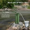 1pc Outdoor Camping Adventure Survival Hand Pressure Pump Filter Water Purifier, Multi-layer Water Filter Portable Emergency Survival Tool