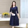 Party Dresses QYFR# Evening Mother Dress Printing Golden Velvet Fabric Women's Wholesale Chinese Performance Plus Size