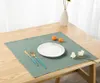 Serviette de table 1 pièce 19.5 pouces lin tissu tissu maison fête de mariage cuisine tasse plats serviettes décoratives 50x50cm