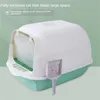 Other Cat Supplies Pets Litter Box Basin Enclosed Spillproof Deodorant Toilet Cat Shovel Closed Sandbox Odor Proof Flip Over Pet Cat Litter Basin 230715