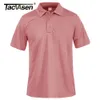 Polos pour hommes TACVASEN T-shirt d'été respirant pour hommes T-shirt à manches courtes pour hommes Séchage rapide Travail d'équipe de l'armée T-shirt de golf Top Randonnée Outwear 230717
