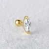 Stud CANNER Echt 925 Sterling Silber Ohrstecker für Frauen Kristall Zirkon Piercing Ohrring Gold Farbe Ohrringe Schmuck pendientes J230717