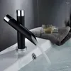 Bathroom Sink Faucets Black Faucet Painting Finish Basin Tap Mixer Cold Water Brass Taps Dual Handles Torneira Para Banheiro