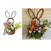 Guirlanda de Páscoa de flores decorativas com enfeites de festival de cosplay de cenoura