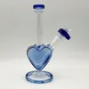 8.7inch colorful love glass bong new design hot sell good quality water pipe bubbler