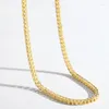 Chains 925 Sterling Silver Necklace For Men Women Width 2/2.5MM Keel Link Chain Plating Gold Platinum Ccolor Length 45 50 55 60CM High