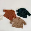 Bekleidungssets MILANCEL Kinderbekleidungsset Cordmantel und Hose 2-teilig Jungenanzüge Lässige Mädchenkleidung 230717