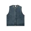 Herrenwesten Herren Solide Weste Japanische Vintage Arbeitskleidung Denim Paar Streetwear Mode Weste Ärmellose Jacken Biker Sommer