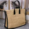 Lafite Woven Bag Desinger Tote Handbag Straw Shopping Bags Crossbody Bag embroidery Letter travel Handbags Large Capacity Genuine Leather Handle