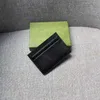 Designer kaarthouder Luxe kaarthouders Zwart rundleer Portefeuilles Zakje voor portemonnee Binnenvak met gleuf Portemonnee voor visitekaartjes