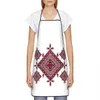 Arabiska palestinska Tatreez Cross Embroidery Bib Apron Women Men Chef Tablier Cuisine for Kitchen Cooking Palestine Folk Art L230620