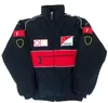 F1 racingjacka broderad logotyp mode vinter bomullsjacka