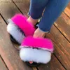 Tallgarna Furry tofflor fluffiga skjutreglage för kvinnor par skor fyra säsonger Fury Slides Zapatillas Casa Mujer Elegant Lady Luxury Sandals X0523 Z230717