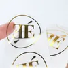 Adesivi adesivi 100 fogli/Adesivo in lamina d'oro nero Etichetta personalizzata per matrimoni commerciali personalizzati Confezione dorata Etichetta trasparente rotonda tu 230715