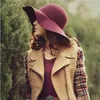 Breite Krempe Hüte Eimer Hüte Frauen Mädchen Retro Herbst Winter Bowler Hüte Weiche Vintage Wollfilz Fedoras Hut Solide Damen Floppy Cloche Breite Krempe Kuppel Kappe 230717