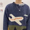 Maglioni da uomo DIMI Cartoon Jumper Maglione Coppia Harajuku Vintage Streetwear Aeroplano Autunno Inverno Uomo Pullover lavorato a maglia Donna