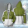 Herrtröjor anime svärd konst online hoodie män och kvinnor blixtlås Asuna 3d tryck huvjacka för pojkar harajuku streetwear cosplay