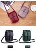Echte Lederbeutel für Frauen Touchscreen Handy Geldbeutel Smartphone Brieftasche Schultergurt Handtasche lässige Massivkörpertaschen