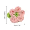 Anneaux de fleurs au crochet anneaux floraux doux colorés pour enfants filles fleurs à tricoter bagues enfants cadeau décor accessoires