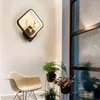 Lampa ścienna nordycka kreatywna mała poroża sypialnia dekoracja nocna światła nowoczesna minimalistyczna salon kwadratowy tło