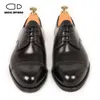 Uncle Saviano Derby Drity for Wedding Party Best Man Shoe مصمم أزياء جلدي أصلي Brogue Men Shoes Original