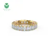Lussuoso anello in oro bianco con diamante coltivato in laboratorio con pavé certificato IGI Anello a forma di smeraldo ovale certificato in laboratorio