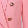 Kvinnors kostymer S-XXL svartvitt kaki rosa högkvalitativ kostym grön fruktkrage pendlare kappa blazer