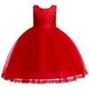 Abiti da ragazza Elegante abito da sposa per ragazze di fiori da ragazza per principessa Costume da carnevale per bambini Abbigliamento per feste per bambini