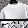 Men's Sweaters Knitted Fleece Harajuku Sweater Men 2023 Autumn Winter Mountain Pattern Loose Vintage Male Fashion Pullovers Tops