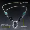 Chains Hermosa Jewelry Awesome Black Onyx Colorful Topaz Silver Color Chain Necklace For Women Ladies Gift 33cm 20235135