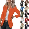 Blazers Kadın Takımları 2023 Bahar Sonbahar Kadınlar Blazers Ceket Gevşek Uzun Lonsleeves Coat Tek Düğmesi Sıradan Üstler Kadın Takım Ceketler 18 Col