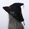 Party Supplies Women's Curved Cone Witch Hat Costume Accessory Women Sharp pekade på Halloween Christmas Headwear