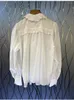 Dames Blouses Katoenen Shirts 2023 Lente Zomer Vrouwen Prachtig Borduurwerk Lange Mouw Casual Wit Dames Losse Shirt OL