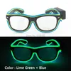 Party Decoration Light Up Neon EL Glasses With Wireless Rave Festival Glow Supplies Fashion Flashing Glowing