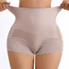 Shapers da donna Shapewear senza cuciture per le donne Seta di ghiaccio Tummy Control Pancia piatta Modellante Mutandine Intimo a vita alta Pantaloncini Body Shaper