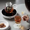 Бутылки с водой высокий боросиликатный стеклянный чайный горшок и чашки набор ретро легкие роскошные оригинальные чайные чайные дома с теплостойкими прозрачные стаканы