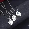 Pendant Necklaces Necklace 3pcs Friend Women Forever Love Break Heart Pendent Jewelry